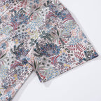 Men's Hawaiian Shirt Vibrant Jungle Print Cotton Button-down Short Sleeve Aloha Shirt