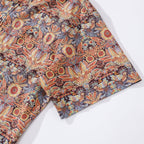 Men's Hawaiian Shirt Mystical Garden Print Cotton 1940s Vintage Short Sleeve Aloha Shirt