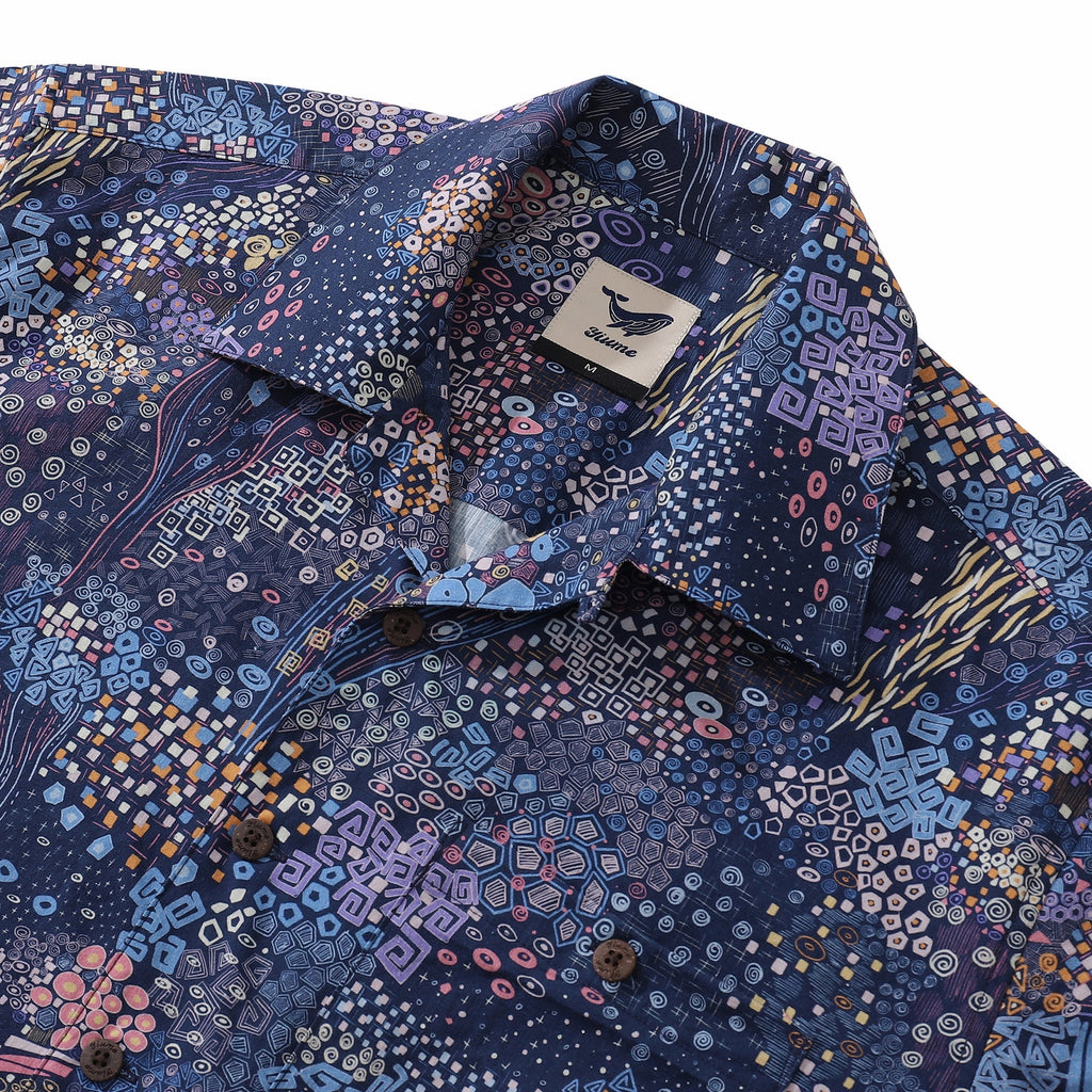 Hawaiian Shirt For Luminous Wonders Shirt Camp Collar 100% Cotton
