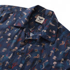 Hawaiian Shirt For Men Oceans and Coral Shirt Camp Collar 100% Cotton