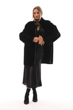 The Nyra Reversible Shearling Women Leather Jacket