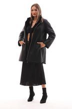 The Nyra Reversible Shearling Women Leather Jacket