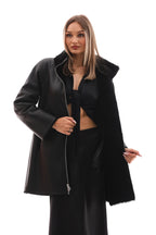The Nyra Reversible Shearling Women Leather Jacket