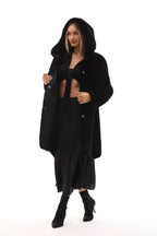 The Noctura Reversible Hooded Shearling Leather Jacket