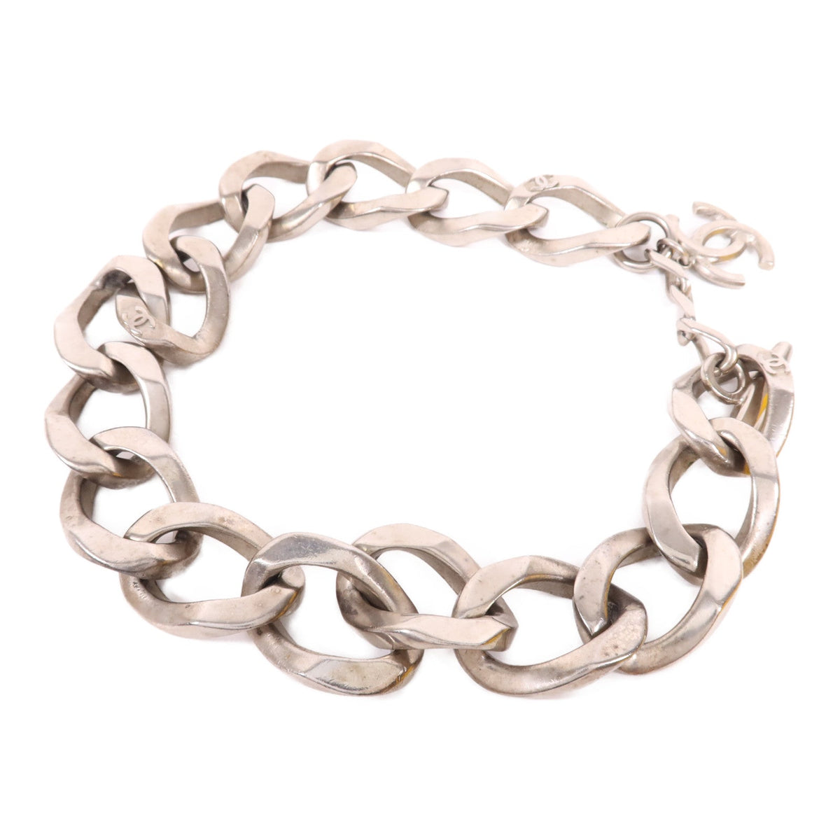 CHANEL CC Choker · Silver Metal