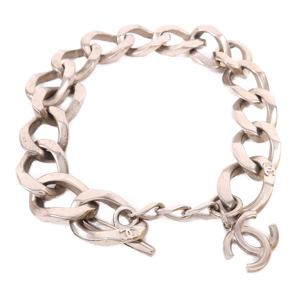 CHANEL CC Choker · Silver Metal