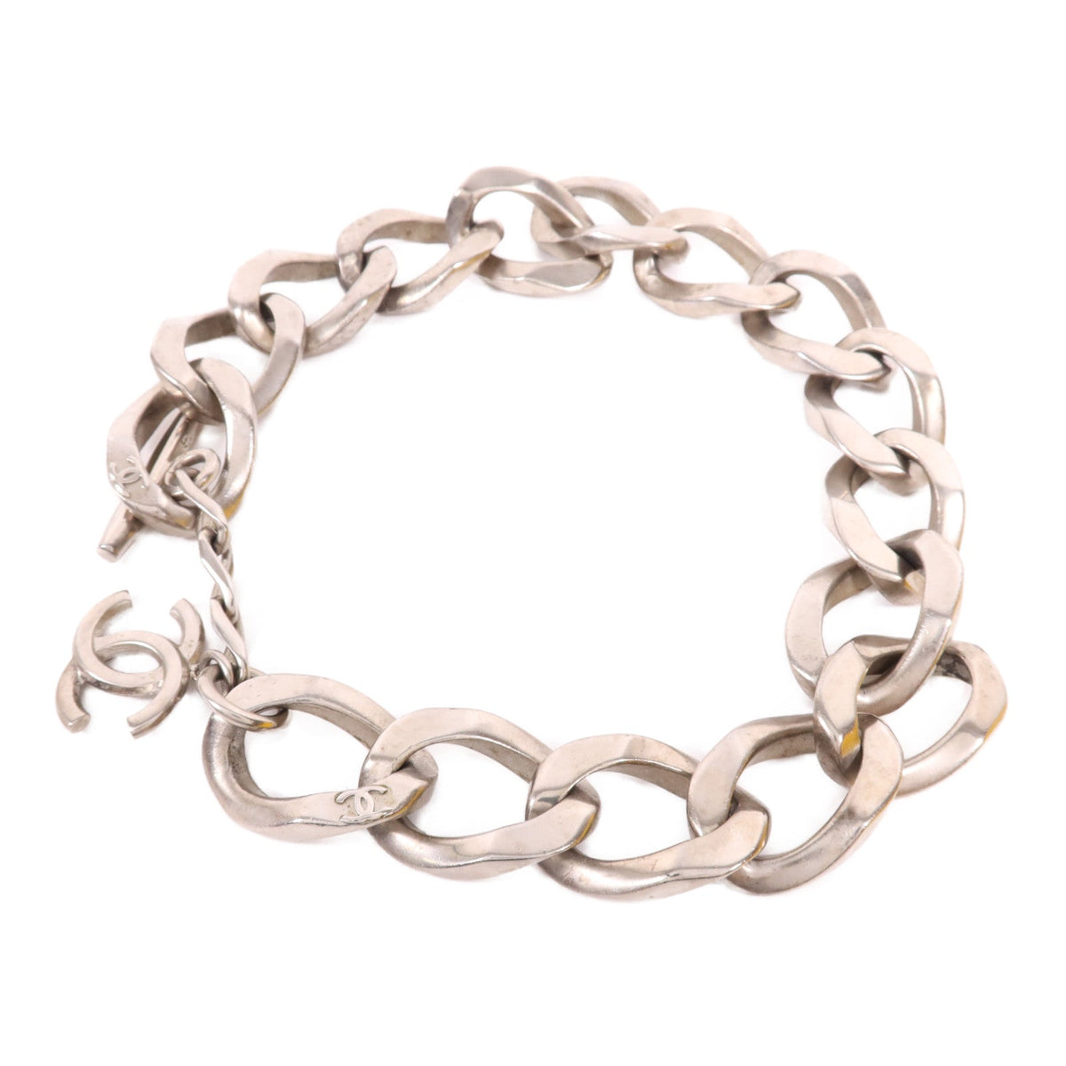 CHANEL CC Choker · Silver Metal