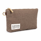 Lucy Large Zipper Pouch | Chocolate Washed Canvas