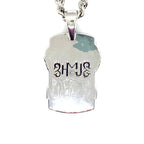SK6200 American Pride Flag Eagle Pendant with 24" cuban link chain. High quality 316L Stainless Steel