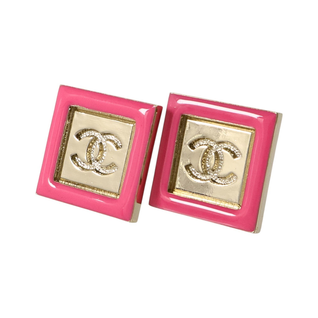Chanel CC Earrings · Enamel
