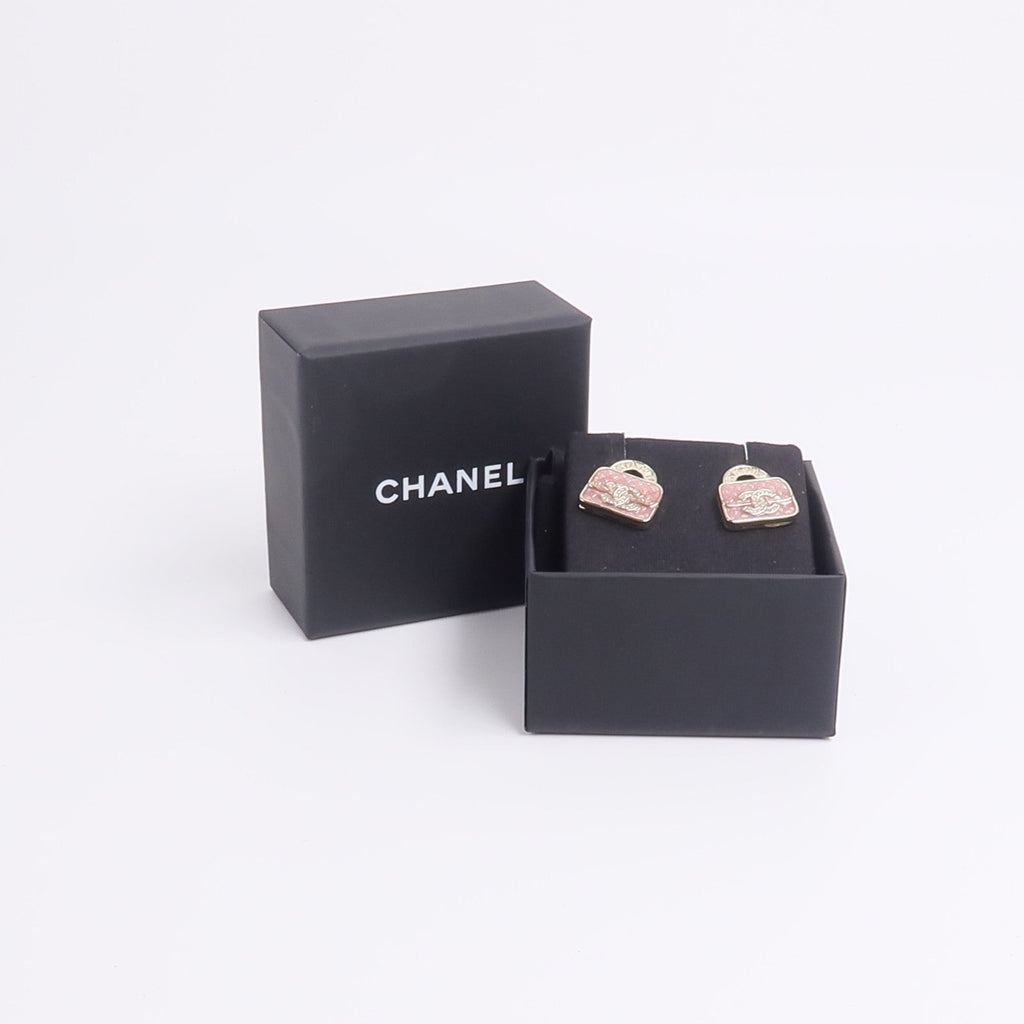 Chanel CC Pearly Handbag Earrings
