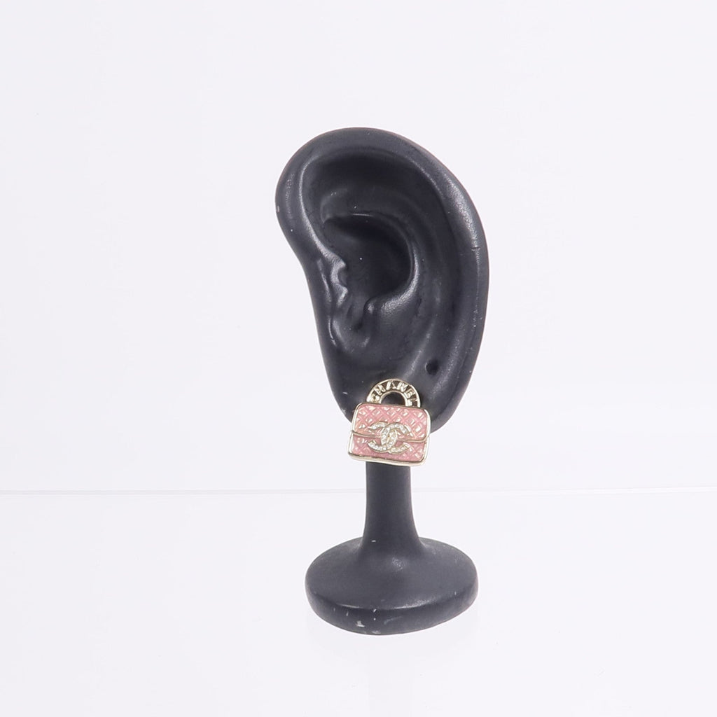 Chanel CC Pearly Handbag Earrings