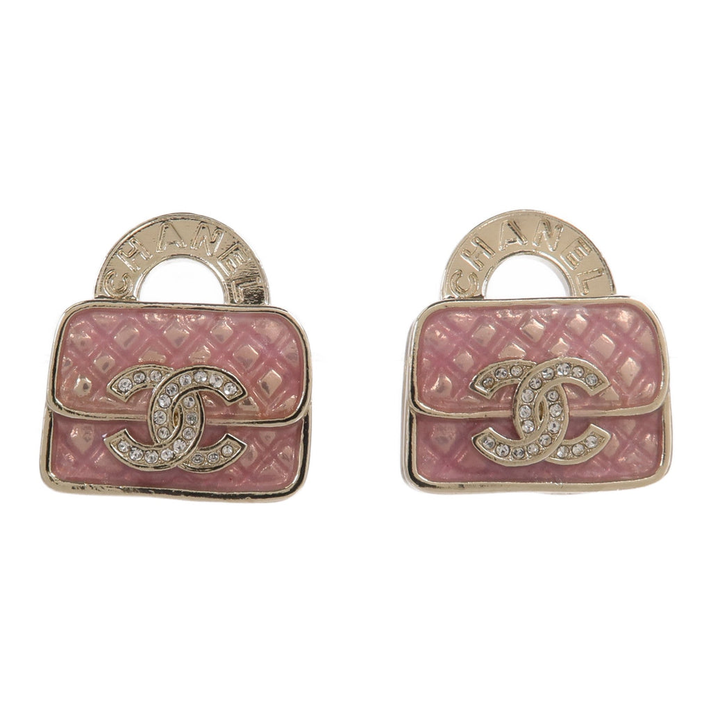 Chanel CC Pearly Handbag Earrings