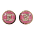 Chanel CC Earrings · Rose Gold Tone