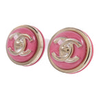Chanel CC Earrings · Rose Gold Tone