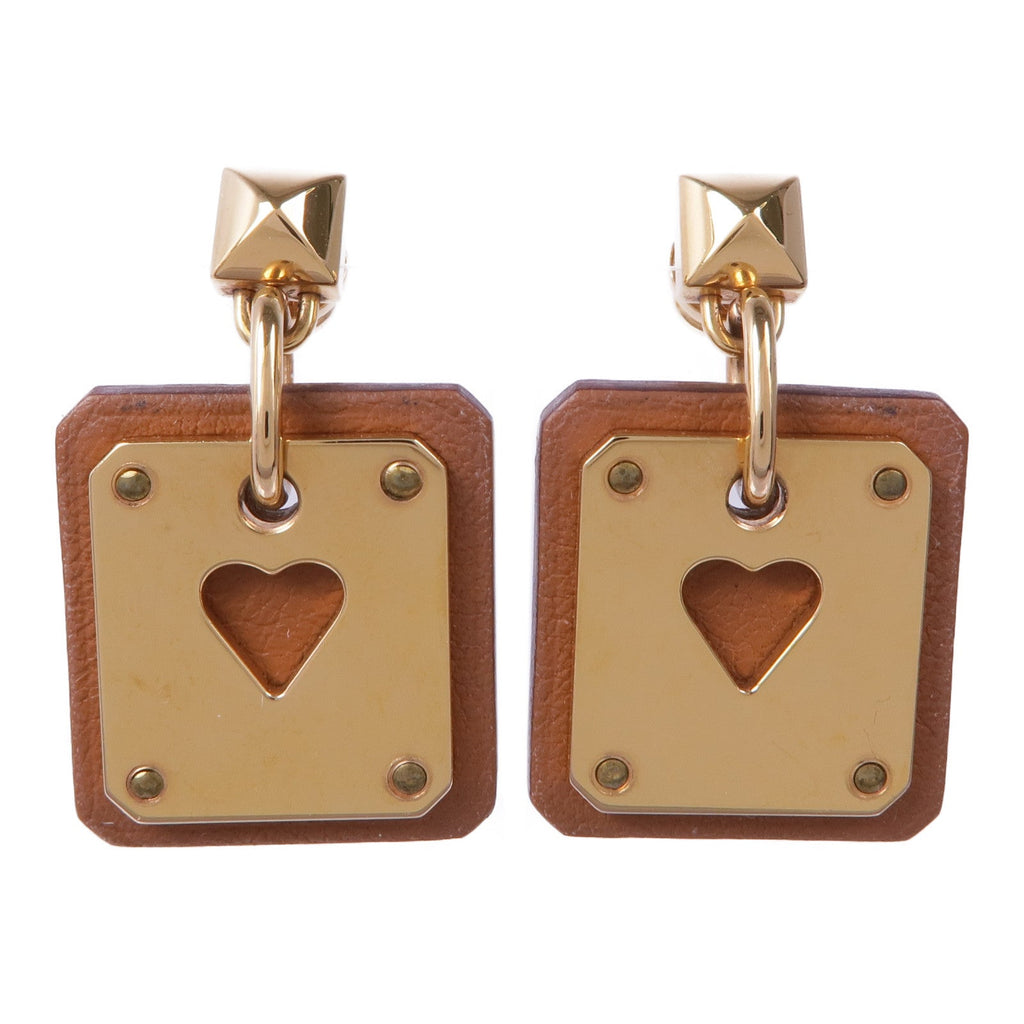 Hermès As de Coeur · Swift Leather · Gold Plate