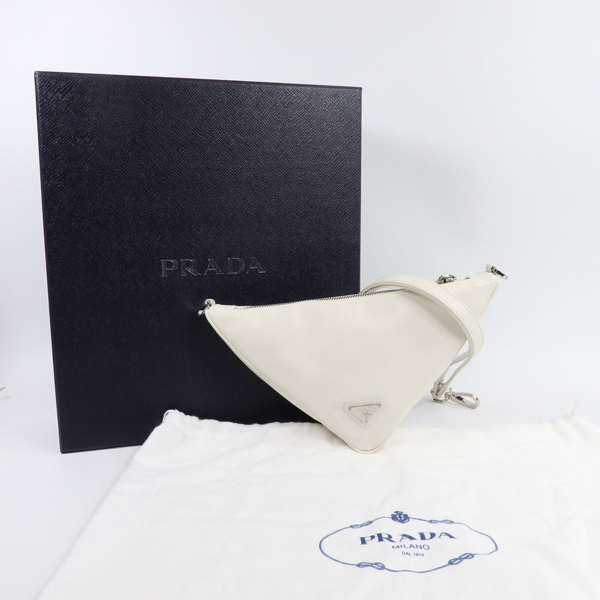 Prada Triangle Logo · Calfskin