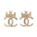 CHANEL CC Earrings · Strass · Gold