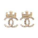 CHANEL CC Earrings · Strass · Gold