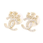 CHANEL CC Earrings · Strass · Gold