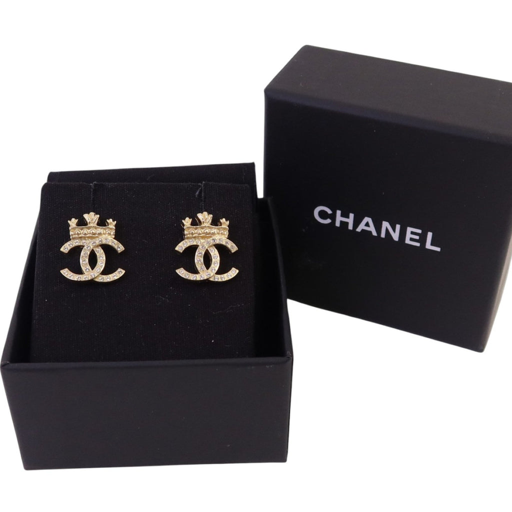 CHANEL CC Earrings · Strass · Gold