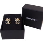 CHANEL CC Earrings · Strass · Gold