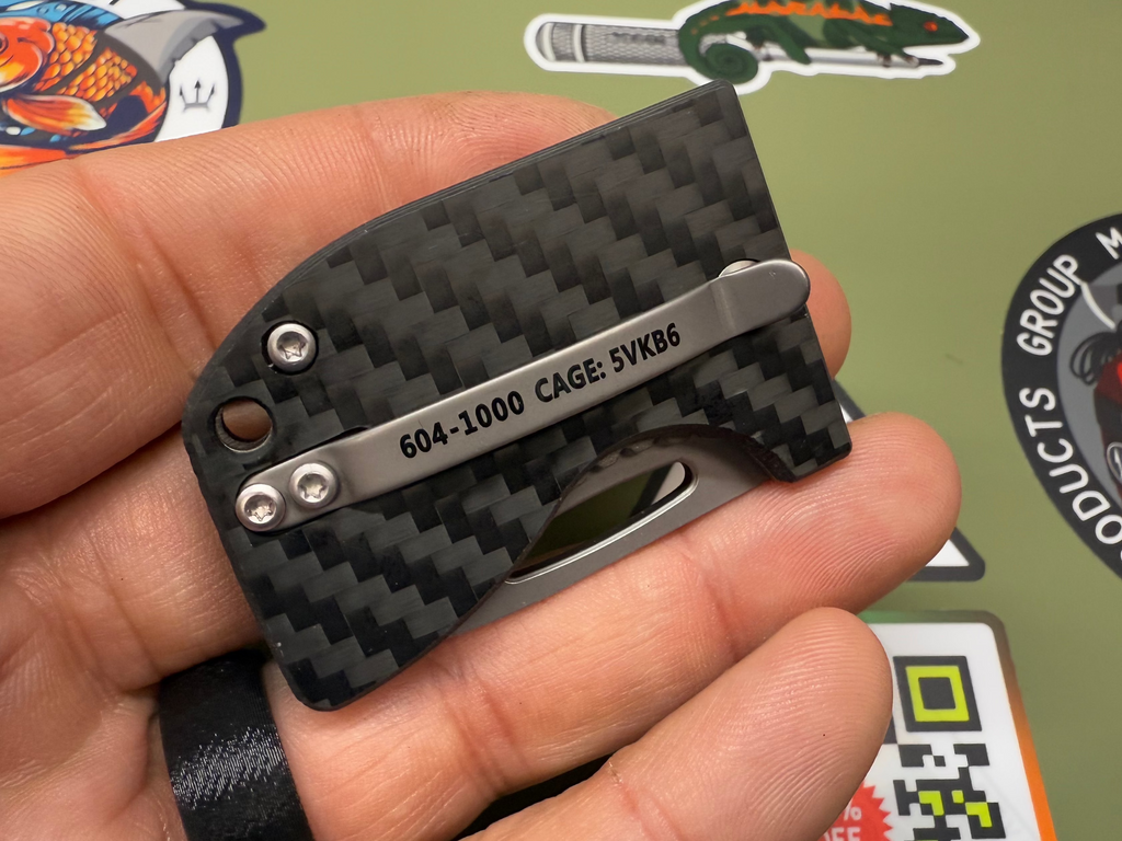 D2 Stub 2.0 Knife - Titanium Frame Lock & (( Carbon Fiber )) by Maratac® ( Spooky Sale! )