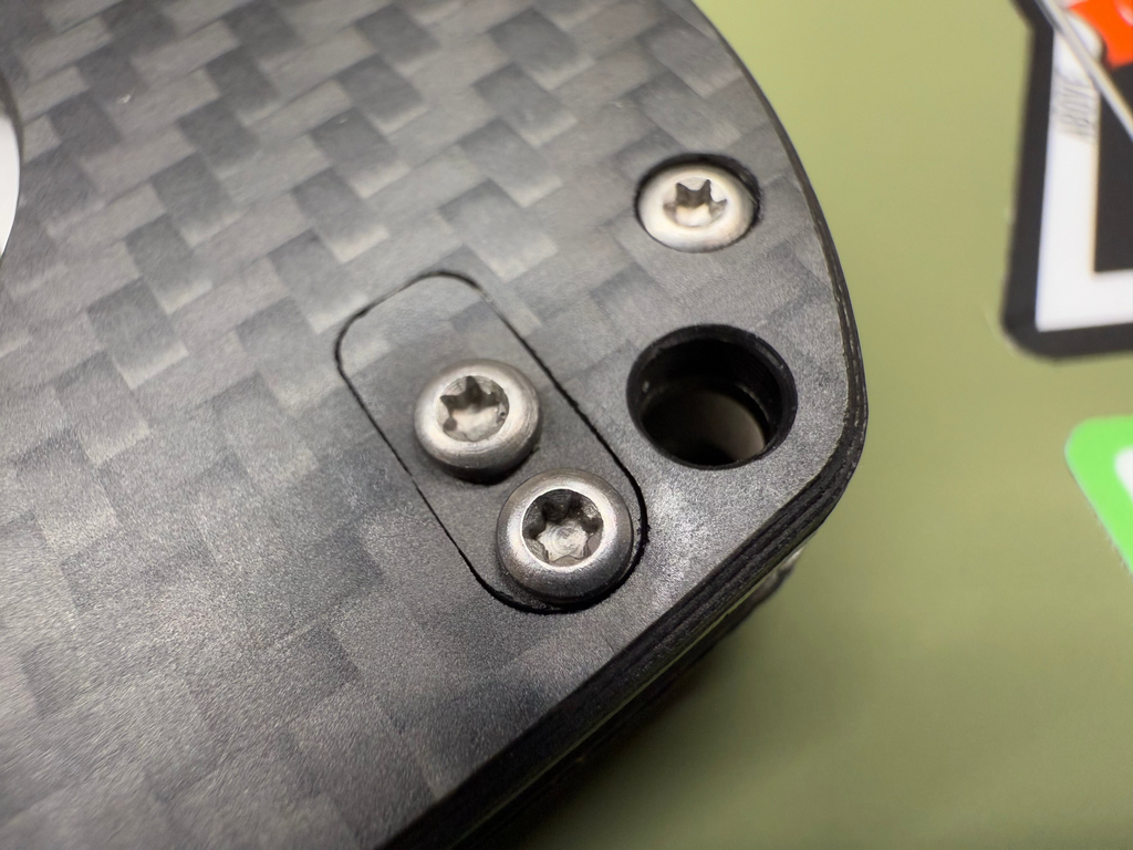 D2 Stub 2.0 Knife - Titanium Frame Lock & (( Carbon Fiber )) by Maratac® ( Spooky Sale! )