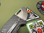 D2 Stub 2.0 Knife - Titanium Frame Lock & (( Carbon Fiber )) by Maratac® ( Spooky Sale! )