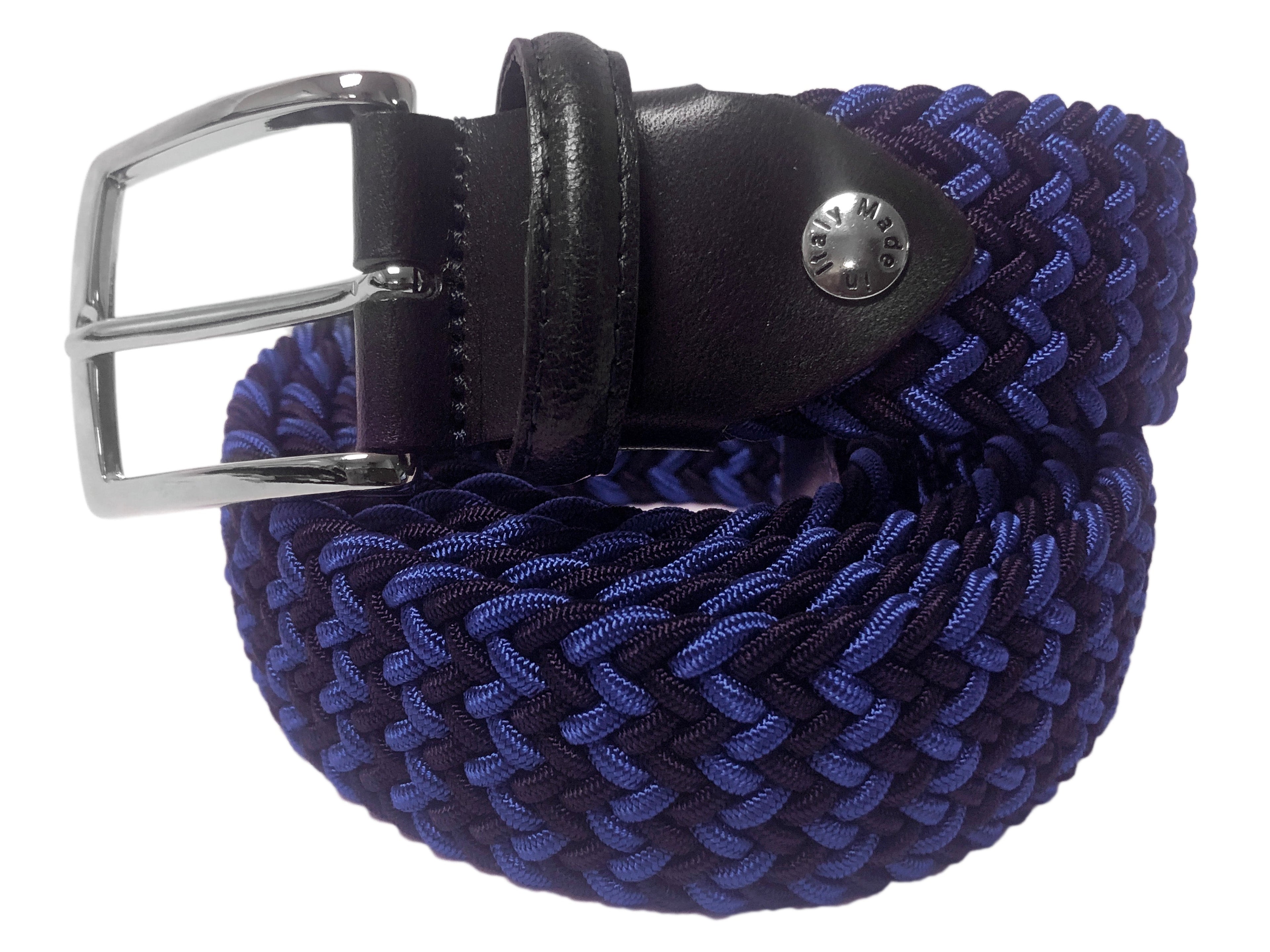 Woven Stretch Belt Blue/Navy