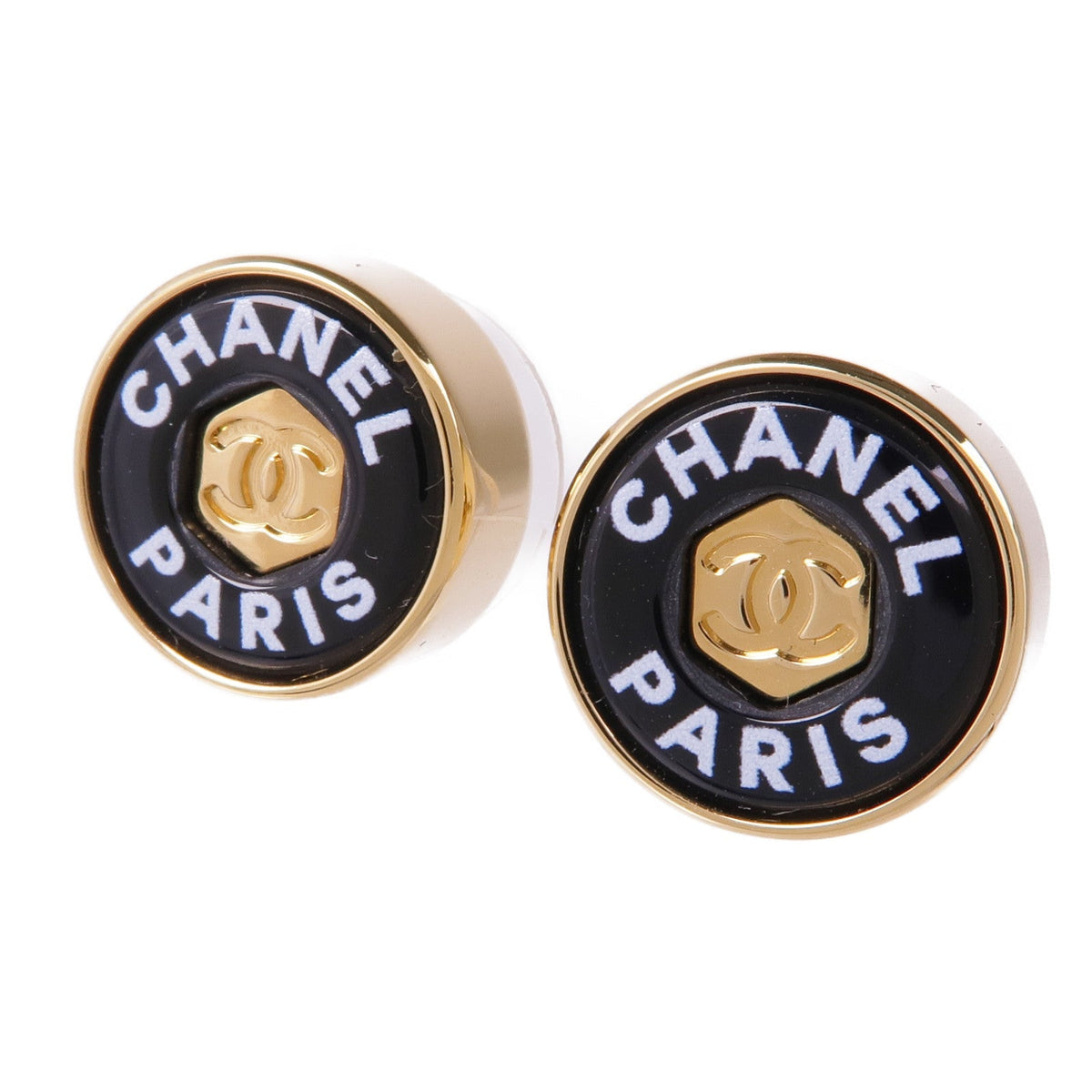 Chanel CC · Enamel Earrings