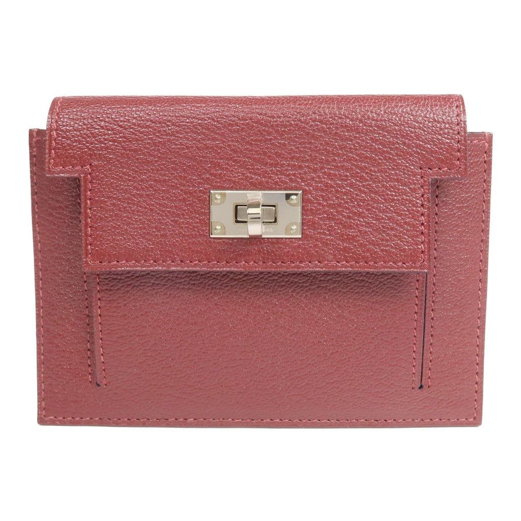 Hermès Kelly Pocket Compact · Chèvre · Rouge H