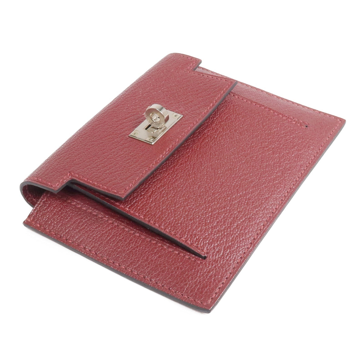 Hermès Kelly Pocket Compact · Chèvre · Rouge H