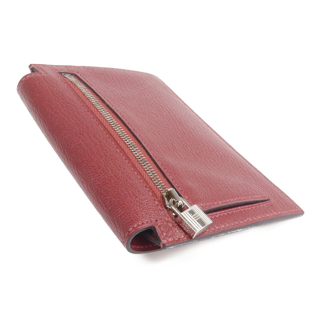 Hermès Kelly Pocket Compact · Chèvre · Rouge H