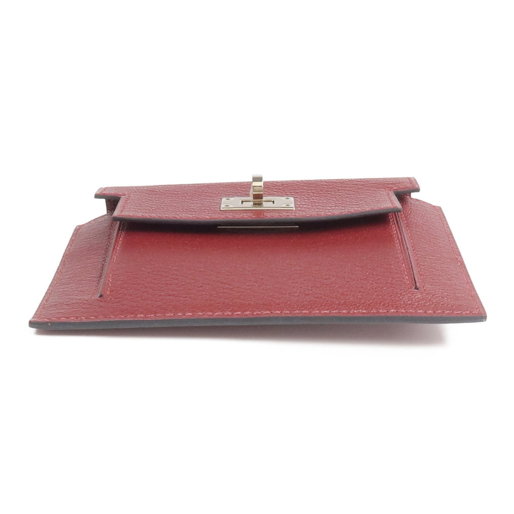 Hermès Kelly Pocket Compact · Chèvre · Rouge H