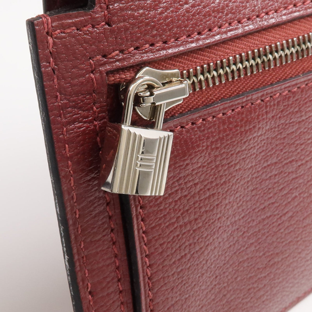 Hermès Kelly Pocket Compact · Chèvre · Rouge H