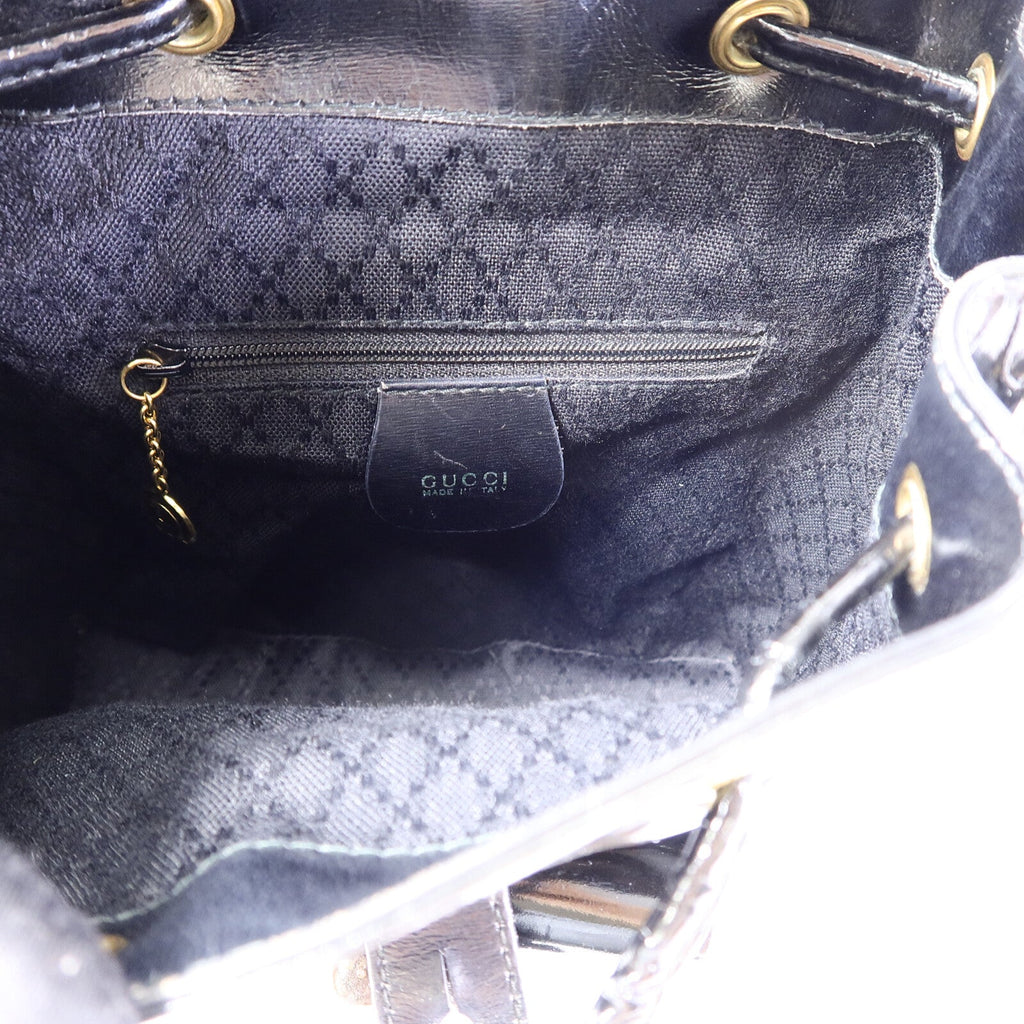 Gucci Bamboo Mini Backpack · Patent Leather
