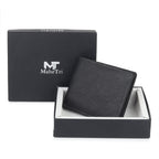 Black Textured Leather Mens Wallet