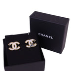 Chanel CC Enamel Earrings