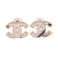 Chanel CC Enamel Earrings