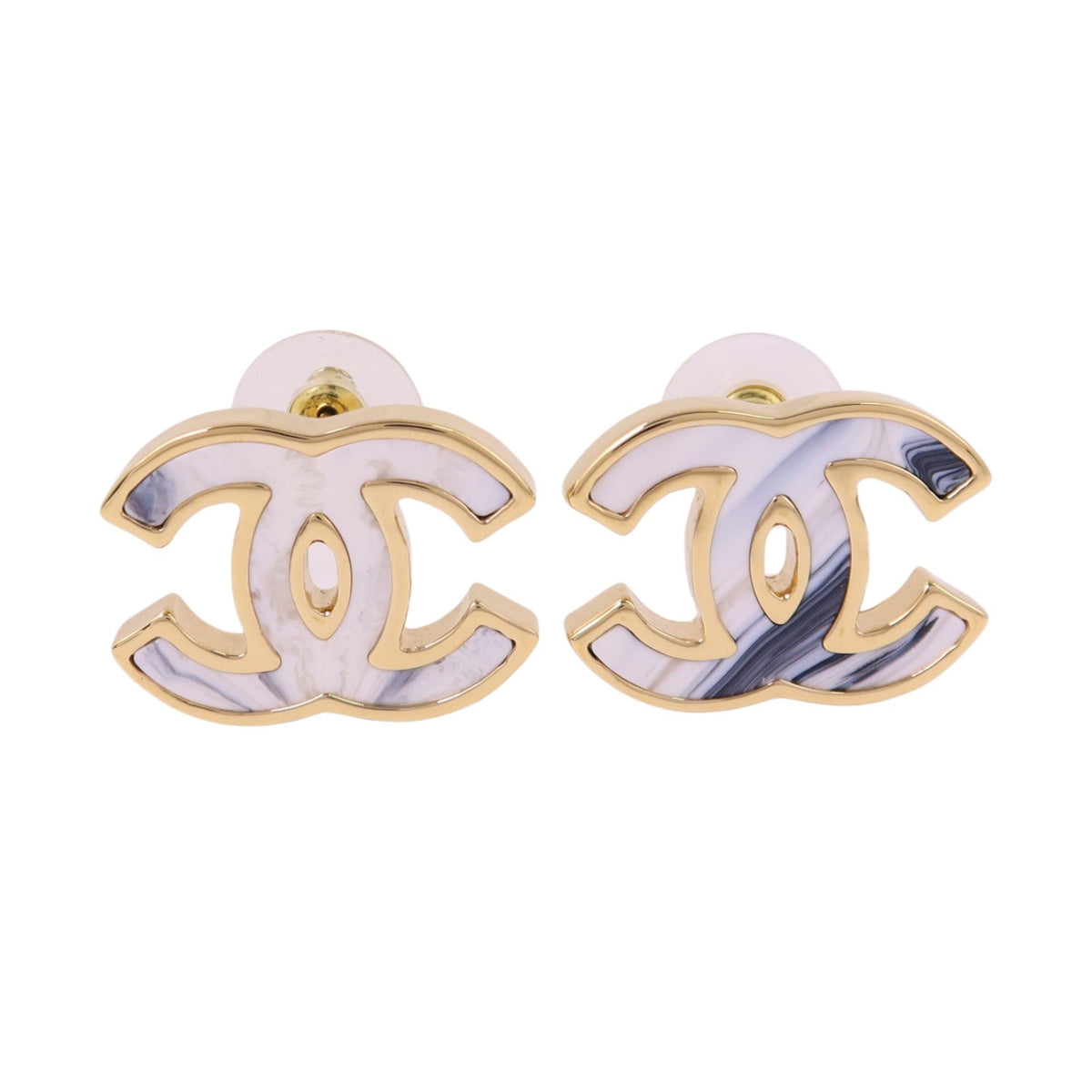 Chanel CC Enamel Earrings