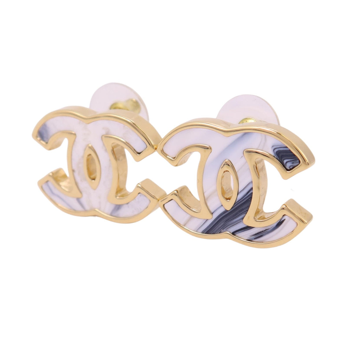 Chanel CC Enamel Earrings