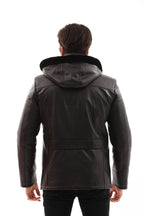 The Bergamo Black Shearling Leather Men Jacket