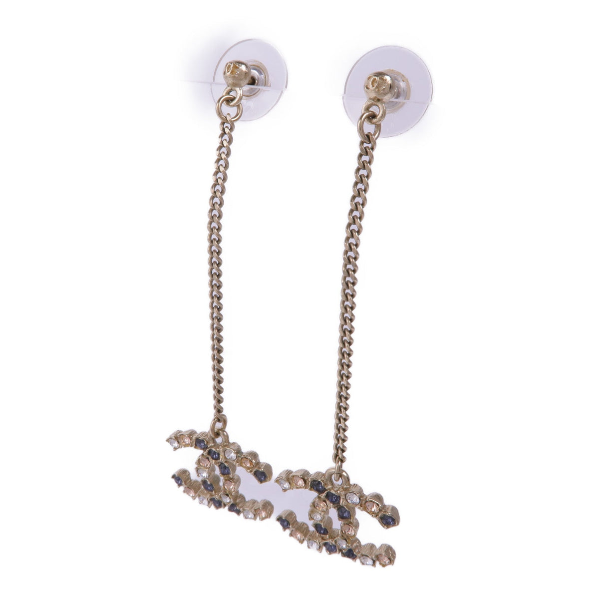 CHANEL CC Earrings · Rose Gold