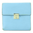 Hermès Clic 12 Wallet · Chèvre Celeste