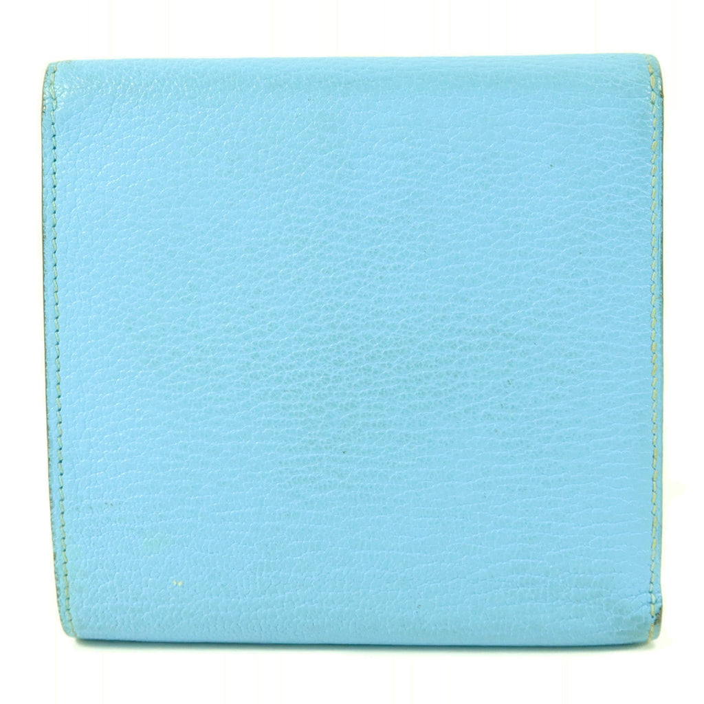 Hermès Clic 12 Wallet · Chèvre Celeste