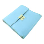 Hermès Clic 12 Wallet · Chèvre Celeste
