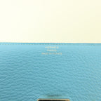 Hermès Clic 12 Wallet · Chèvre Celeste