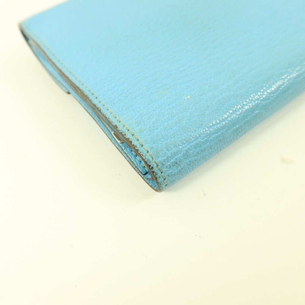 Hermès Clic 12 Wallet · Chèvre Celeste