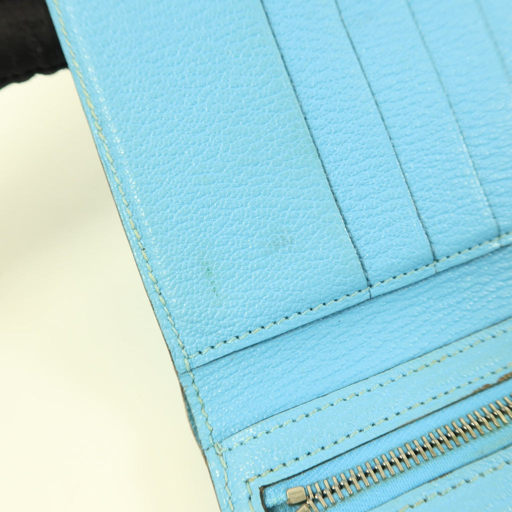 Hermès Clic 12 Wallet · Chèvre Celeste